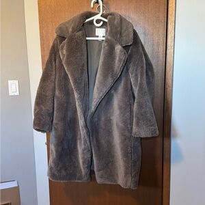 H&M Soft Brown Faux Fur Jacket